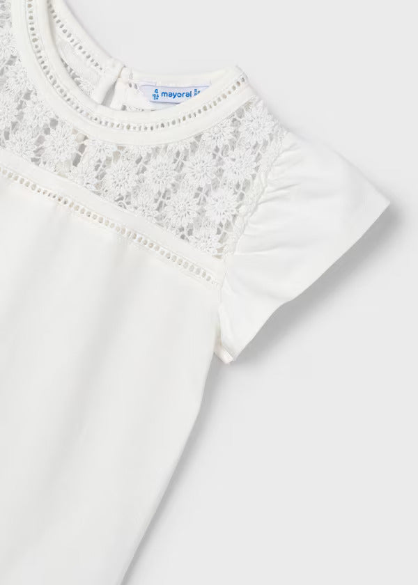 Mayoral Girls Short Sleeve Tee  3078-46  Crudo