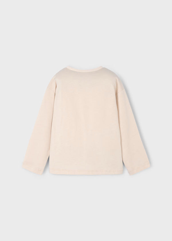 Mayoral Girls Long Sleeve Tee  4005-54   Almendra**