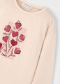 Mayoral Girls Long Sleeve Tee  4005-54   Almendra