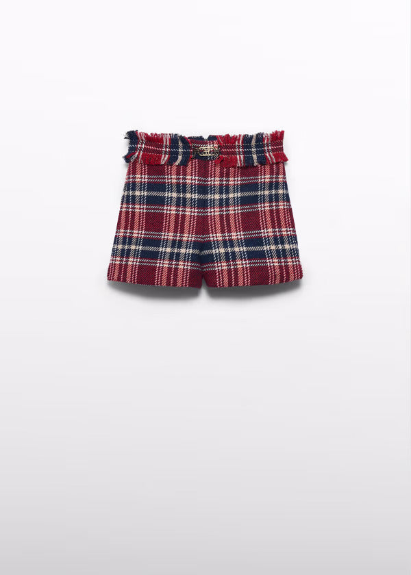 Abel & Lula Girls Plaid Dress Shorts  5712-3  Marino **