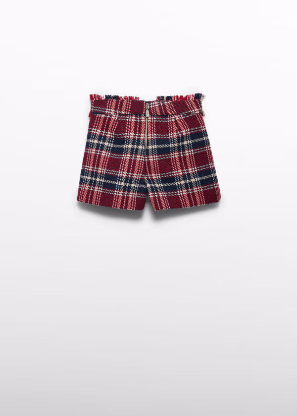 Abel & Lula Girls Plaid Dress Shorts  5712-3  Marino **