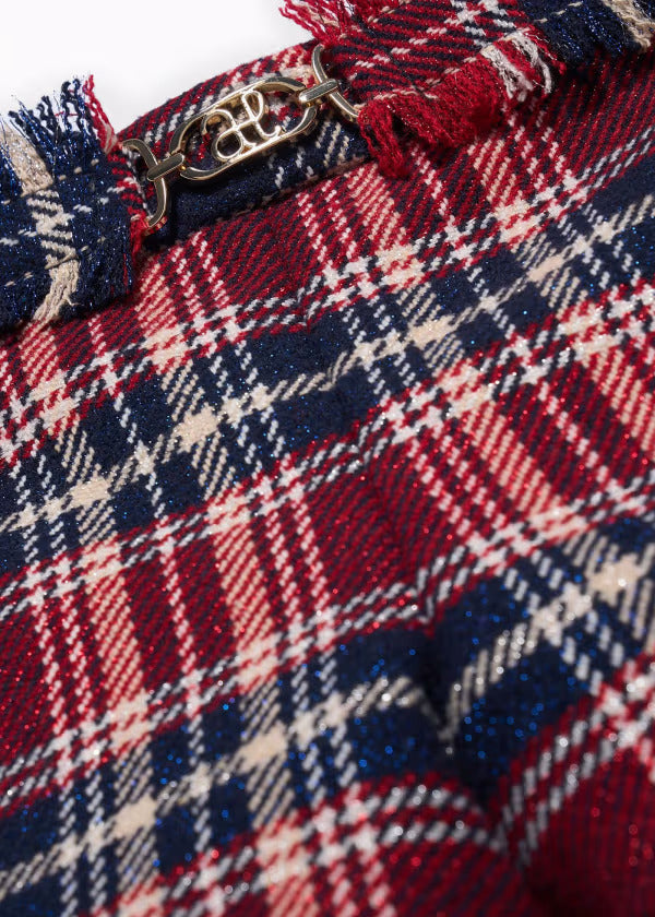 Abel & Lula Girls Plaid Dress Shorts  5712-3  Marino **