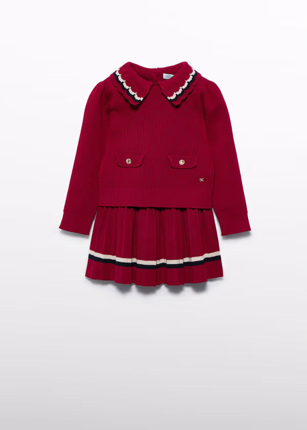 Abel & Lula Girls Knit Skirt Set  5548-5  Rojo **