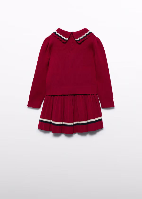 Abel & Lula Girls Knit Skirt Set  5548-5  Rojo **