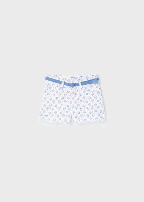 Mayoral Girls Printed Shorts  3255-73  Blanco