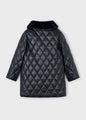 Mayoral Girls Quilted Car Coat   4445-65   Black