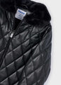 Mayoral Girls Quilted Car Coat   4445-65   Black