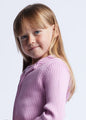 Mayoral Girls Ribbed Hooded Sweater  3355-34  Malva
