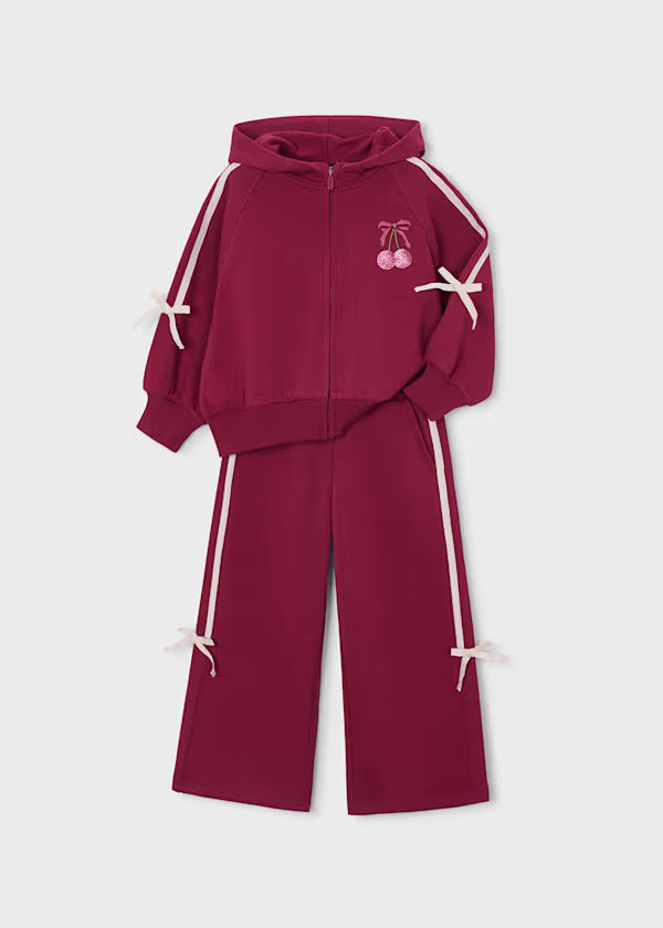 Mayoral Girls 2 Pce Tracksuit   4814-69   Cherry