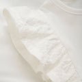 Creamie Girls Short Sleeve Tee with Eyelet Trim  822619-1103  Ivory