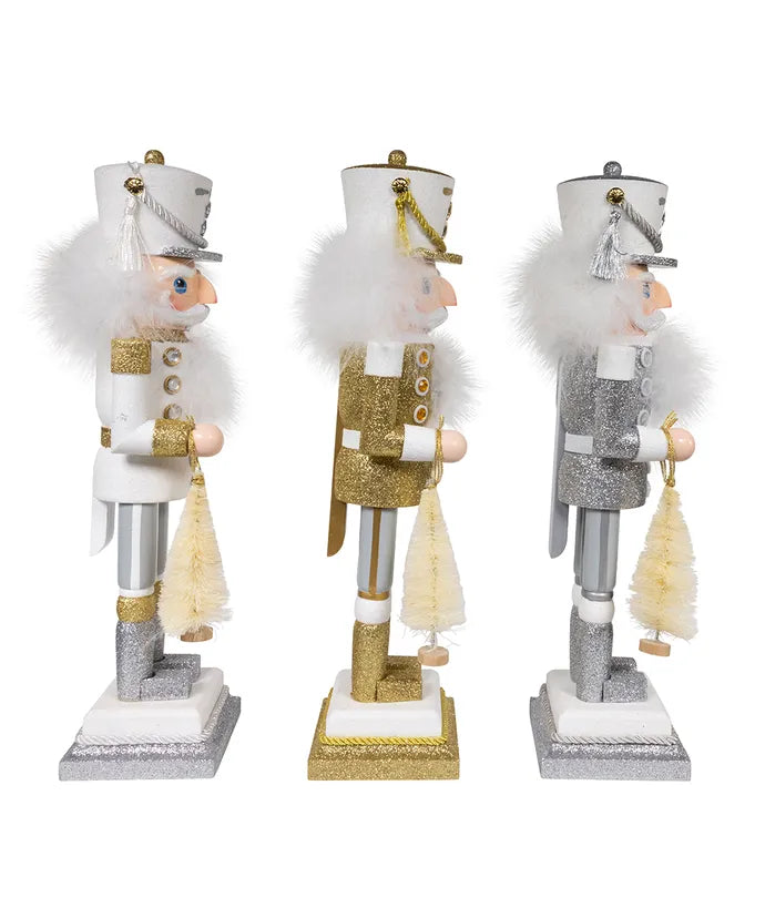 Kurt Adler White, Gold or Silver Nutcracker  HA0749