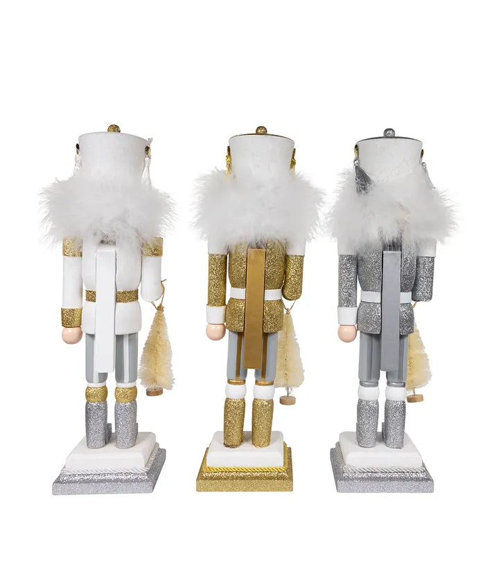 Kurt Adler White, Gold or Silver Nutcracker  HA0749
