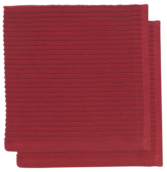 Danica Ripple Dishcloth Set/2 Carmine Red 196475