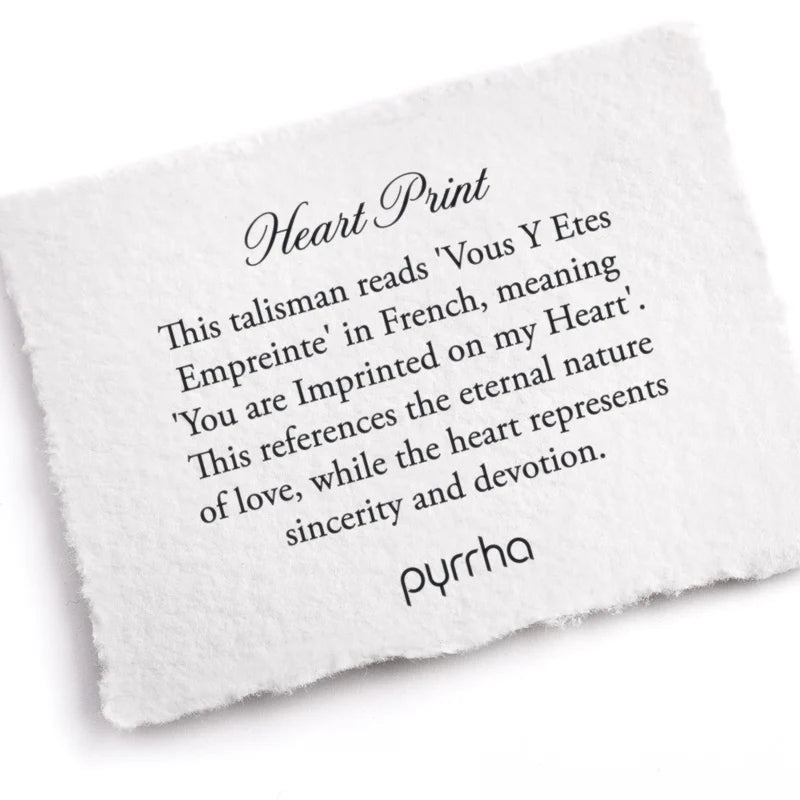 Pyrrha Heart Print Necklace N1718 Silver