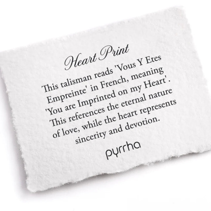 Pyrrha Heart Print Necklace N1718 Silver