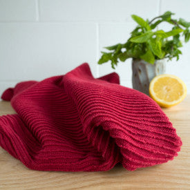 Danica Ripple Dishtowel Carmine Red 197475