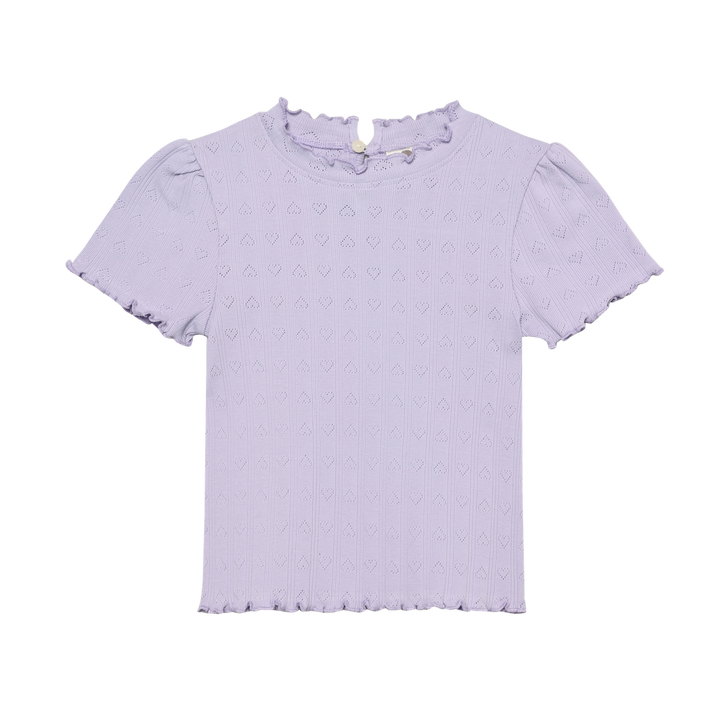 Enfant Girls Pointelle Short Sleeve Tee    220602-6111