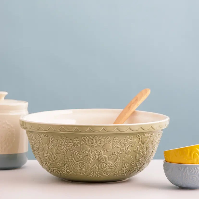 Mason Cash Home To Roost Mixing Bowl Green