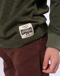 Appaman Boys Craftsman Thermal Henley   G1CMH-DO  Dark Olive