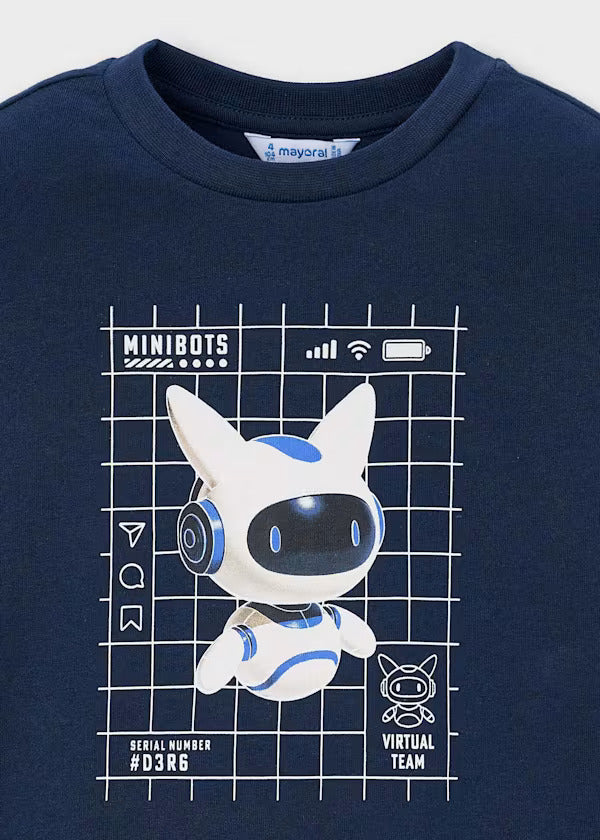 Mayoral Boys Long Sleeve Tee   4013-30   Azul