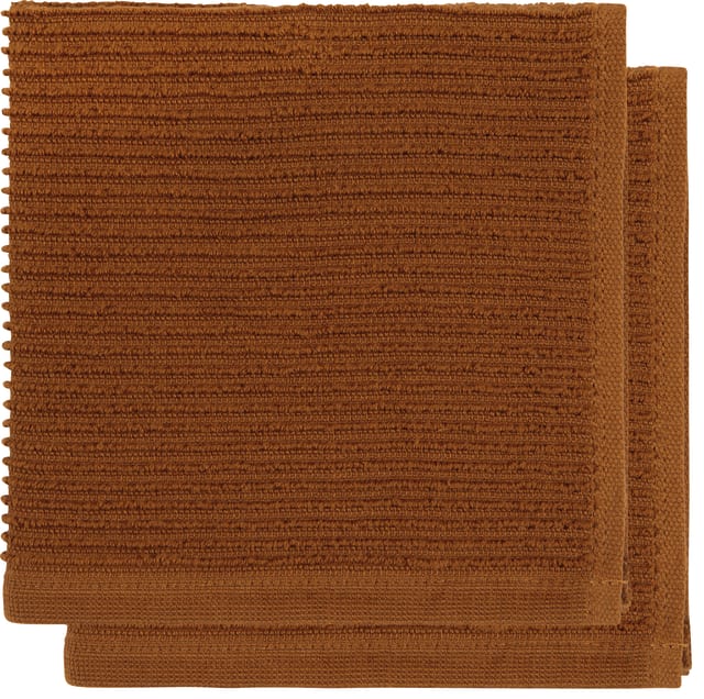 Danica Ripple Dish Cloth Set/2 Chestnut
