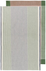Danica Dish Towel Set/2 Array Stripe Jade  2245703*