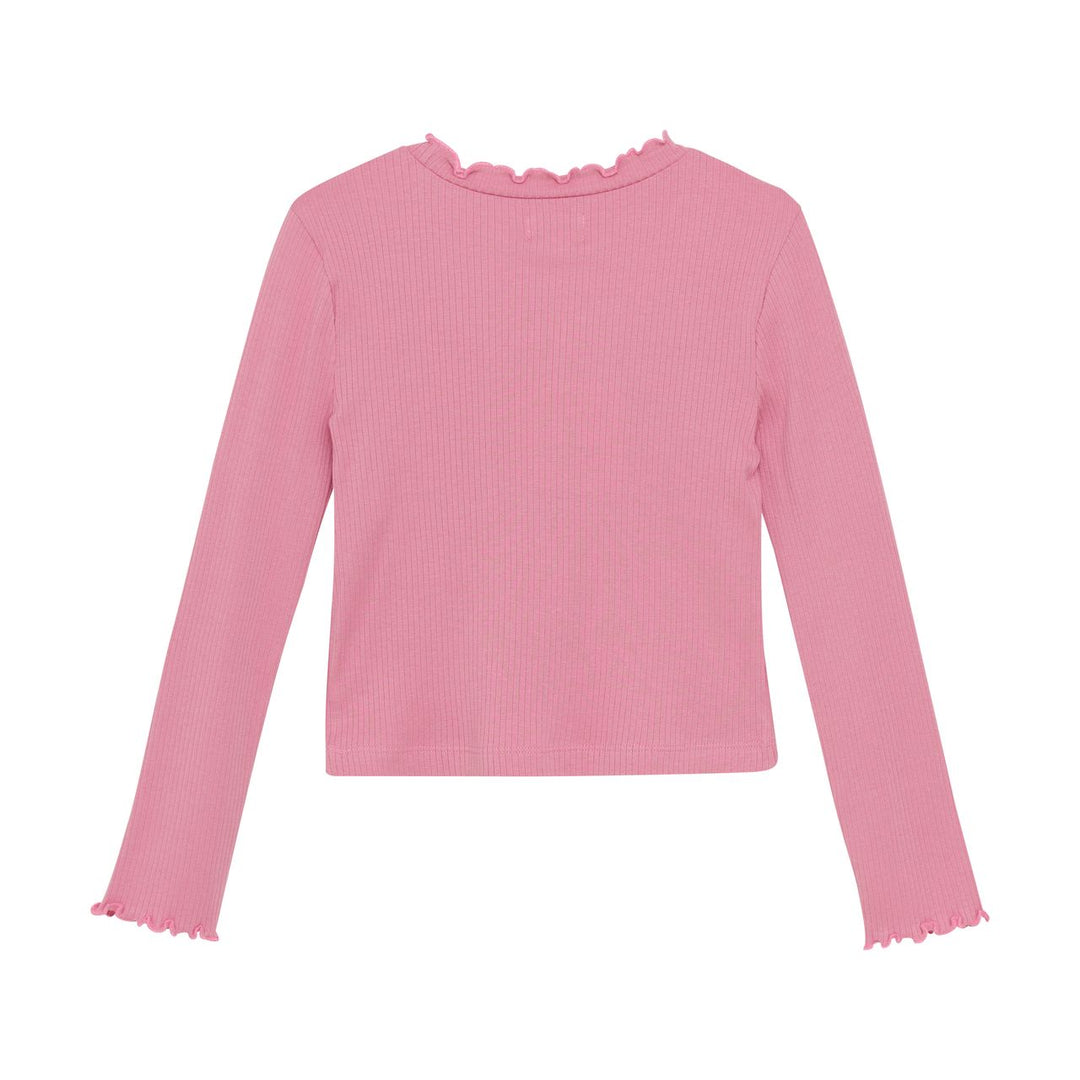 Creamie Girls Long Sleeve Ribbed Tee  823004-6560  Pink **