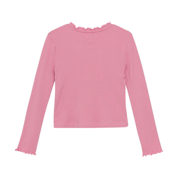 Creamie Girls Long Sleeve Ribbed Tee  823004-6560  Pink **