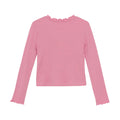 Creamie Girls Long Sleeve Ribbed Tee  823004-6560  Pink