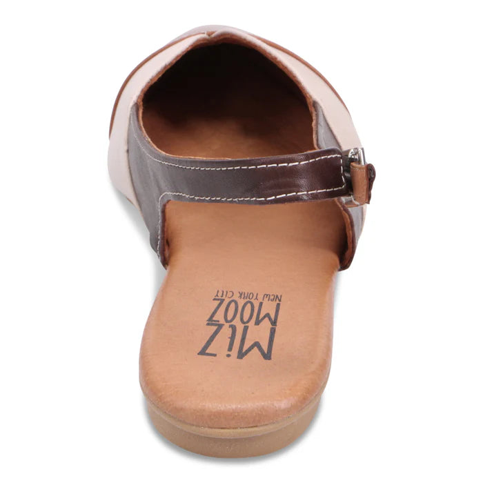 Miz Mooz Jayden Slingback Flat  - Brandy, Cream, Brown