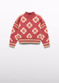 Abel & Lula Girls Patterned Mockneck Sweater   5832-9   Paprika