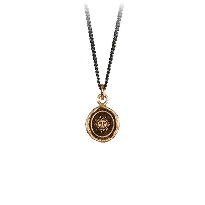 Pyrrha Joyful Appreciation Talisman Necklace Bronze 16"