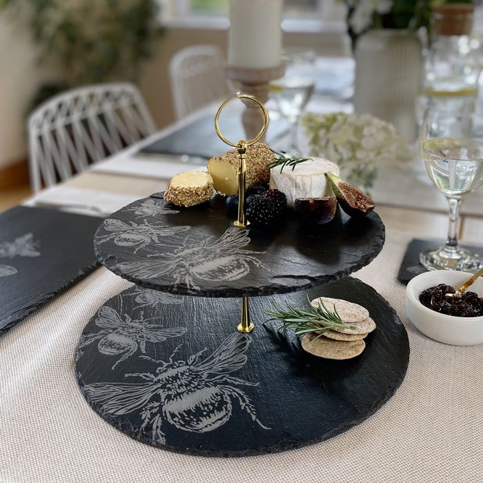 Bee 2 Tier Serving Tray