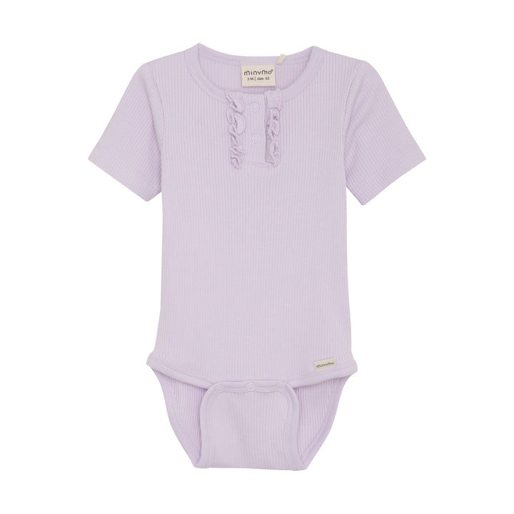 Minymo Baby Girl Ribbed Bodysuit  113483-6052