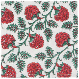 Danica Carnation Block Print Napkins Set/4 HNP2733D