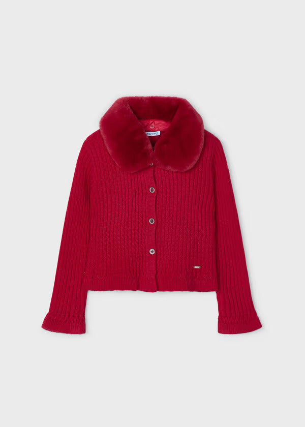 Mayoral Girls Cardigan  4362-28  Guinda