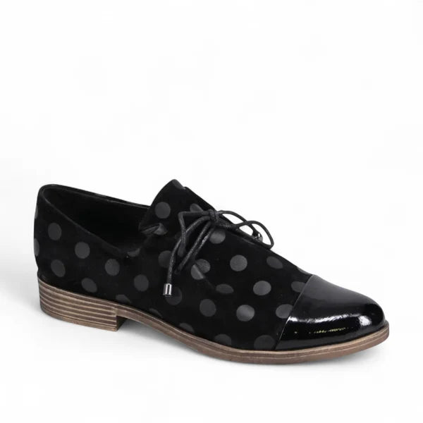 Django & Juliette Kotty Flat  -  Black/Black Dot