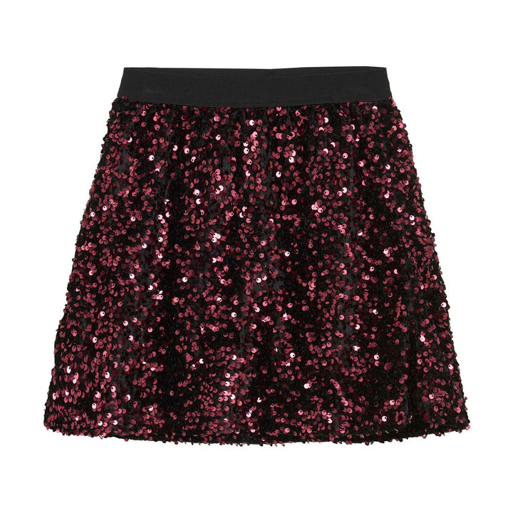 Creamie Girls Velour Skirt with Sequins  823020-4031  Black/Red