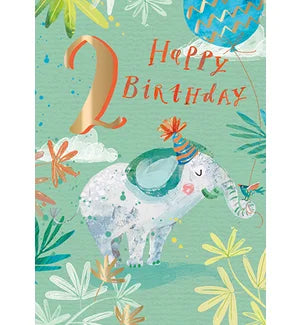Paper e. Clips GHB352 Two Today Elephant Green