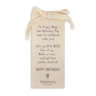 Demdaco Piggy Wigg Birthday Pig