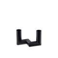 Uyuni Matrix Mini Taper Candleholders and Connectors -  Matte Black