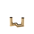 Uyuni Matrix Mini Taper Candleholder  -  Warm Brass