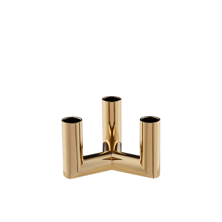 Uyuni Matrix Mini Taper Candleholder  -  Warm Brass
