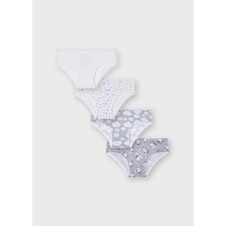 Mayoral Girls Panties Set of 4     10122-65 Gris