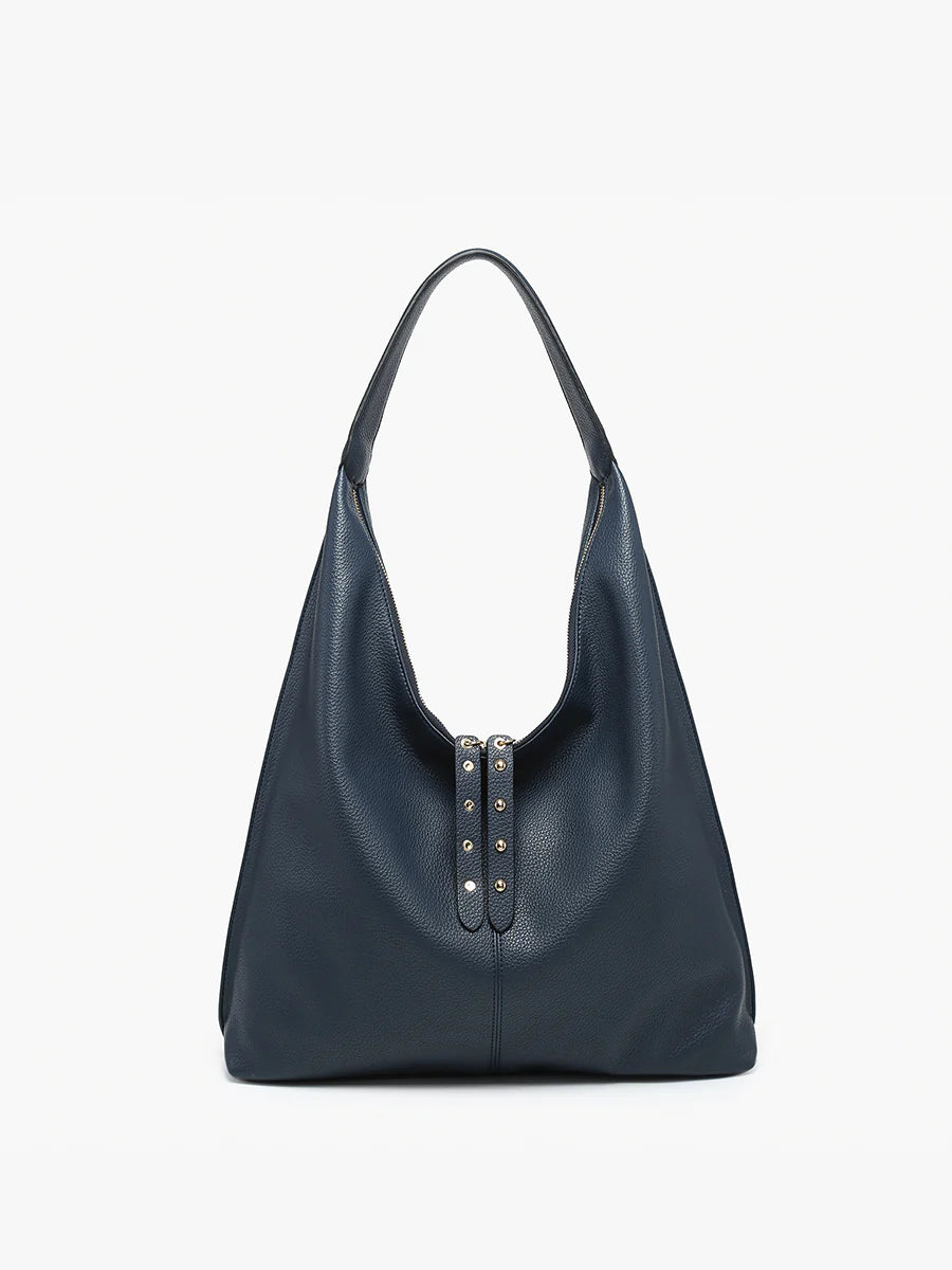 Jen & Co Tori Slouchy Hobo with Studded Tassels  M2621  Navy