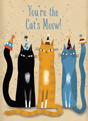Calypso Birthday Card  CC1911  Cats in Party Hats
