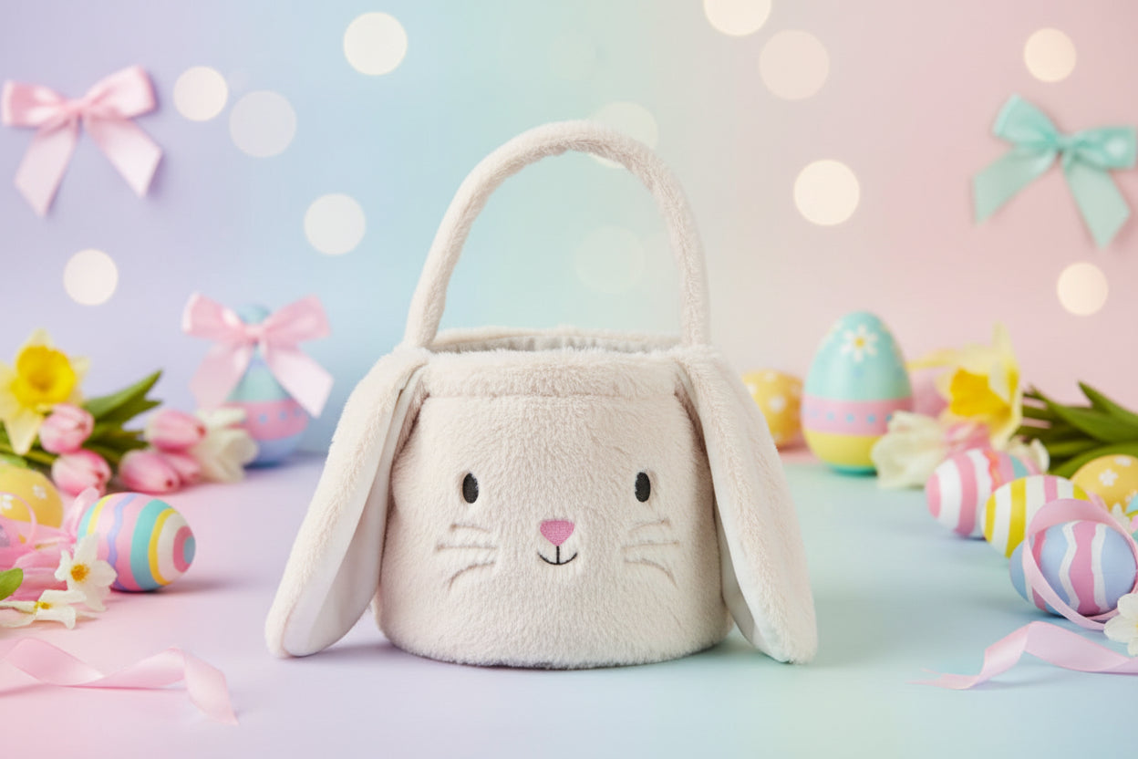 Mon Ami Fluffy Bunny Basket