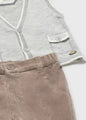 Mayoral Baby Boy 3Pce. Trouser & Vest Set   2582-39   Tierra