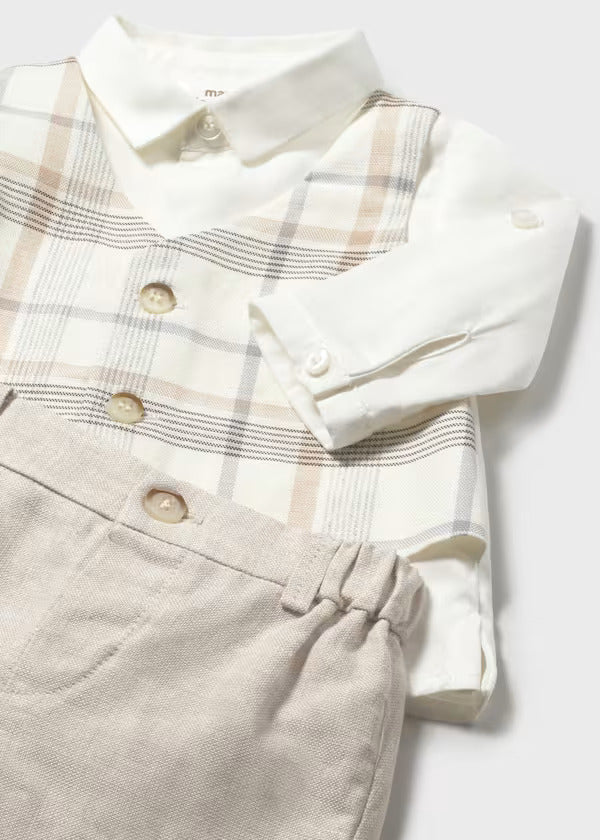 Mayoral Baby Boy Three Piece Vest, Shirt & Pant Set   1269-23   Trigo