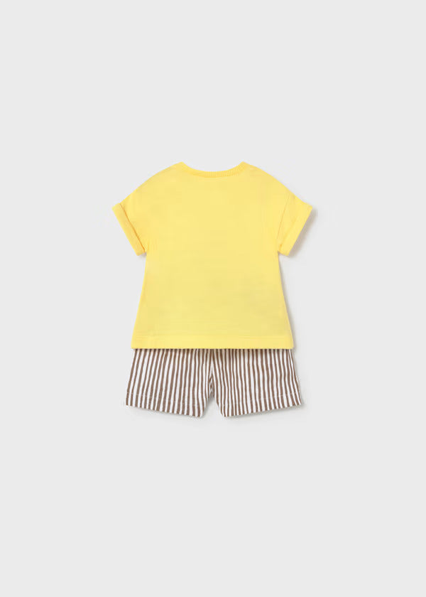 Mayoral Baby Boy Short Set   1284-52   Mostaza